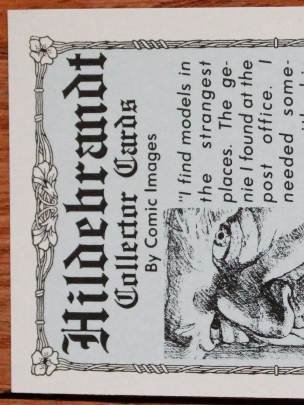 Vintage Greg Hilderbrandt (w/ Comic Images) 1992 Trading Card
